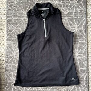 Women’s Adidas Black Golf Zip-Up Vest